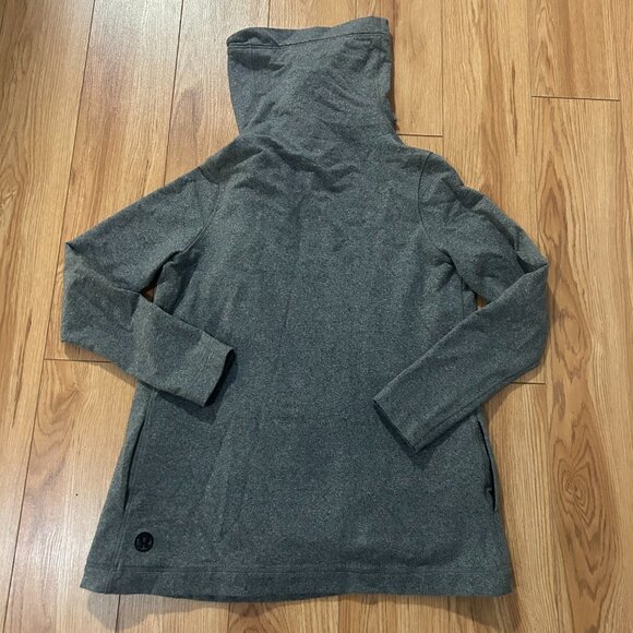 Lululemon Savasana Wrap Jacket Size 10 Grey Long Lounge Yoga Athleisure - Picture 2 of 5